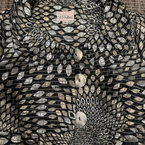 3 Sisters Monochrome Geometric Blazer - Picture 2 of 5